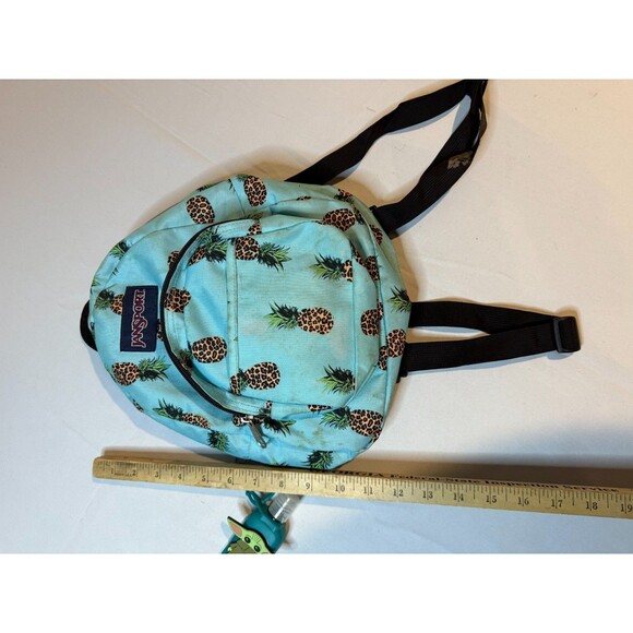 Jansport Half Pint Mini Backpack Blue Pineapple Print - Picture 9 of 9